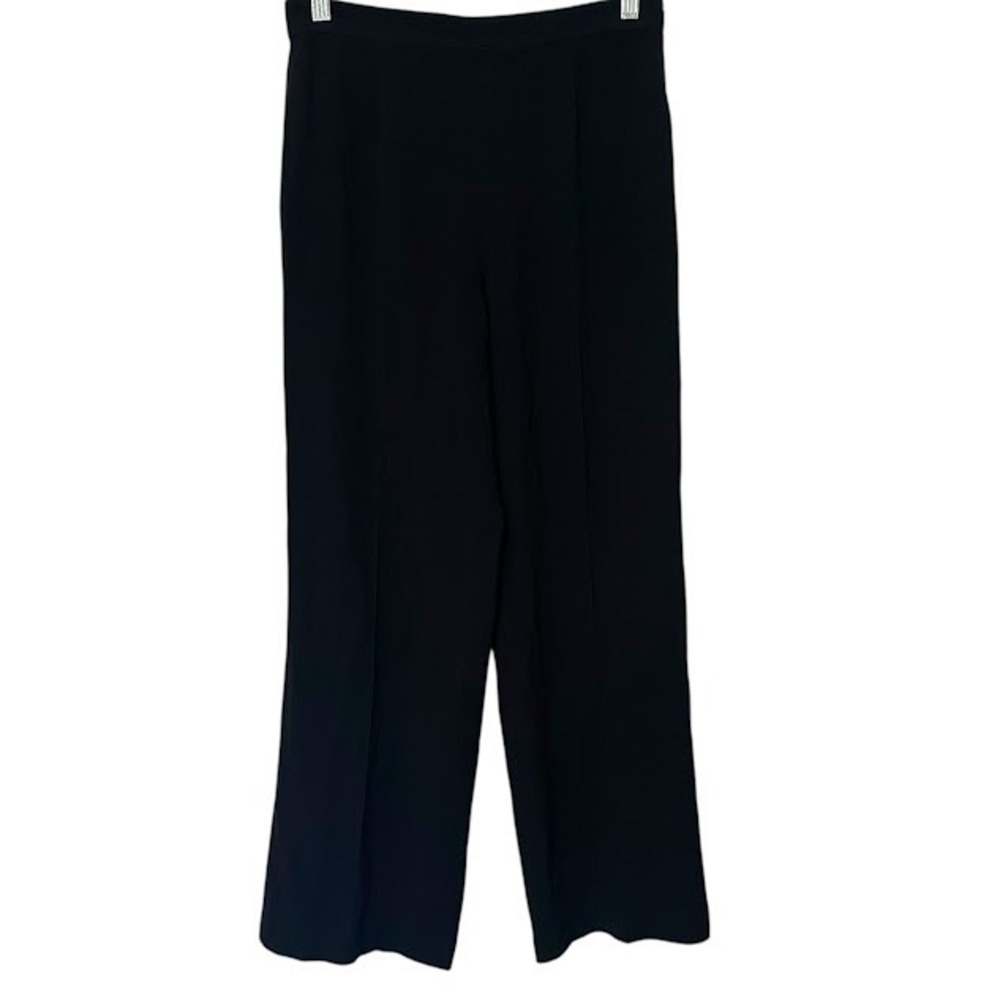 St. John Collection Black Light Weight Stretch Waist Pull On Trouser Pants 4